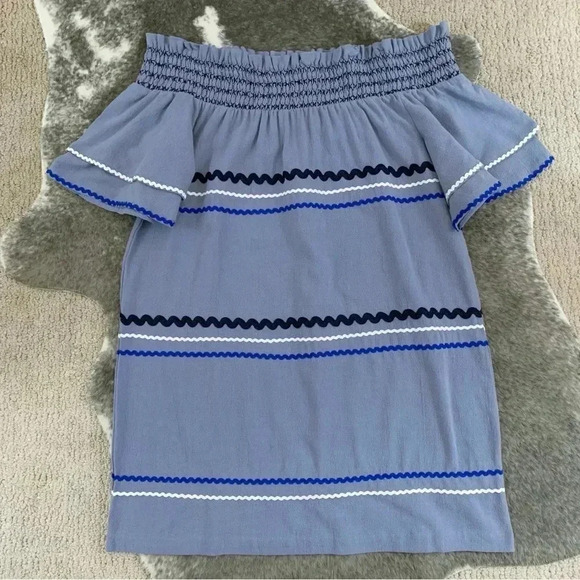 Mud Pie Ric Rac Off The Shoulder Dress - Picture 5 of 11